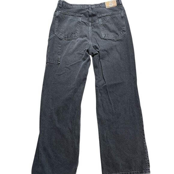 We The Free Tinsley Baggy High Rise Straight Leg Jeans Gray/Black Size 31 - Picture 5 of 13